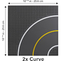 Pikkukuva 2 / 2: 2X Kaareva tie Classic Building Block -peruslevyt yhteensopivat