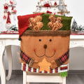 Miniatyrbild 4 av 4: 3-pack julstolsöverdrag, stretchjulstolsdekoration, tvättbar julstolsrygg, universell A