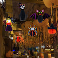 Miniatyrbillede 5 af 5: Halloween-vedhæng (honeycomb-kugle-vedhæng (rød edderkop))