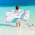Miniatyrbild 1 av 5: Sjöjungfru Barn Strandhandduk - 70 x 150cm Mikrofiber Sjöjungfru Handdukar för Flickor Bad Pool Camping Resor T