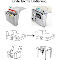Miniatyrbillede 3 af 5: Sort Sofa Sovepose - Skridsikker Filt Natbordstaske til Bøger, Magasiner, iPad, Mobiltelefon, Fjernbetjening Grå D
