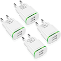Miniatyrbillede 1 af 5: USB Strømstik Oplader, 4-Pak 2.1A 5V 2 Port Universal LED Strømadapter Kompatibel med iPhone 11 XR X XS Ma