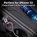 Miniatyrbilde 2 av 5: 12V USB C-billadapter, Ouffun Dual PD & QC 3.0-porter