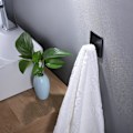 Miniatyrbild 2 av 5: Svarta självhäftande krokar - 4-pack Handduks-/Klädkrokar Väggkrokar Stick o W
