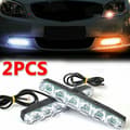 2 LED DRL-lys for bil, kjørelys, blinklys, tåkelys
