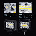 Miniatyrbillede 3 af 5: 2-delt LED billampe, tre-øjet type, 20 LED ekstern hjælpebelysning