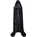 Miniatyrbillede 2 af 5: (Sort, 150 cm) Full Length Balaclava Fløjls Kappe Halloween Fancy Cape Kostumer