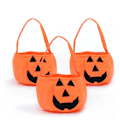 Miniatyrbild 1 av 5: 3 st Halloween godispåsar, Halloween trick or treat-påsar pumpa godispåsar för barn, återanvändbar godishink för Hallowe