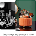 Miniatyrbillede 2 af 5: 360° roterende makeup-arrangør til kosmetik, smykker til toiletbord, soveværelse, kontorartikler, opbevaring