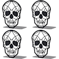 Miniatyrbillede 2 af 5: Metal Skull Design Bogstøtter Sorte Bogstøtter, Heavy Duty Bogstøtter Til Bogreoler, Blac