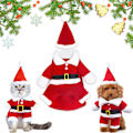 Miniatyrbild 1 av 5: Jul husdjurskläder söta tomtekläder för hund jul husdjurskläder med tomteluva