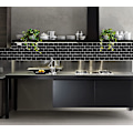Miniatyrbild 2 av 5: Peel and Stick Kakel Backsplash för Kök Vägg, 10-Blad Svart Subway Kök Backsplash Kakel (12\"×12\") Black