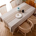 Miniatyrbillede 2 af 5: 140x220cm Rektangulær Bomulds- og Linneddug Ensfarvet Broderet I