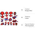 Miniatyrbillede 4 af 4: Stryge-på patch 15 stk. Stryge-på patches Spider Man broderet Pa L