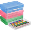 Miniatyrbild 1 av 5: Plast pennfodral (set om 4) - L20 x B11,5 x H5,5 cm - Stor