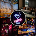 Miniatyrbillede 5 af 5: Cocktails Neon Skilte Pink Blå Led Neon Lys Cocktail Glas Bogstav Neon USB Lys Skilt til Væg Dekoration til Bar Fest Ho