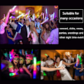 Miniatyrbilde 2 av 5: Bulk Glow Sticks - 24 LED-skumglowsticks med 3 blinkende effektmoduser, glød i mørket