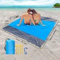 (Blå) Strandmatta Picknickfilt 200 x 210 cm Ultralätt Strandfilt Vattentät Utomhus B