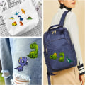Miniatyrbillede 2 af 5: Dinosaur strygejern-på patch, 17 PCS Dinosaur Patch Sticker Applique Pa G