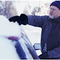 Miniatyrbilde 2 av 5: (Svart) Is-skrape med hanske for bil, SUV og varebil, kraftig frostskrape for avriming av bilfrontruter og vinduer,