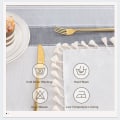 Miniatyrbilde 5 av 5: Grå rektangulær duk Anti-flekk elegant duk Bord C D