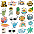 Miniatyrbillede 1 af 5: 20 stk. Vintage Applikation Stryge-på Patches Sy-på Applikation Hippie O