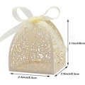 Miniatyrbilde 2 av 5: 100-delt laserkuttet rosegodteriboks, gaveeske 2,5\" x 2,5\" x 3,1\"/6,5 x 6,5 x 8 cm