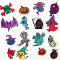 16 st Halloween-tema broderade strykmärken - Blandade Hal