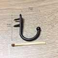 Miniatyrbillede 2 af 5: 10 stk Sorte Enkelt Kroge Vægkrog Frakkekrog Sort Udstyret S