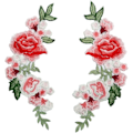 Miniatyrbillede 1 af 5: Applikation Sy-på Stryge-på Patch Blomst DIY Broderi Patch Blå Pa D