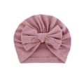 Miniatyrbillede 5 af 5: Baby Turban Nyfødt Bonnet Hårbånd Baby Pige Bomuld Bonnet Sløjfe Sød Hat til Baby Piger Spædbarn 17.5*17.5cm J