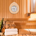 Miniatyrbilde 4 av 5: Sauna termo-hygrometer, dråpeformet tre 2 i 1 termometer Hy