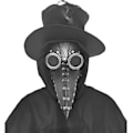 Pikkukuva 4 / 5: Halloween, Stegosaurus Ruttolääkäri Lintu Pitkä Nenä Nokka Steampunk Halloween Puku Asuste