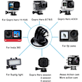 Miniatyrbild 2 av 5: 3-delad stativadapter för GoPro Hero 5 Hero 5 Session Hero 4 Hero 3+ Hero 3 Hero 2 Hero 1 samt Sjcam och Little Art F
