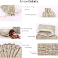 Miniatyrbilde 3 av 5: （10x15cm）50 stk Jutepose med snor Juteposer Gaveposer med snor, Lin Hemp Punger Stoffposer for Drage H