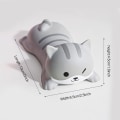 Miniatyrbillede 2 af 5: (Grå Kat) Sød Håndledsstøtte Mus til Skrivebord Ergonomisk Kawaii