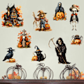 Pikkukuva 4 / 5: 2024 Halloween-kurpitsan aaveen linna korppilinnun pelätin seinätarra P