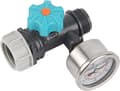 Justerbar vandtryksregulator med manometer, vandtryk