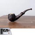 Miniatyrbillede 1 af 4: (ac0031K01) [Rør] + [Ti-delt sæt] Ibenholt Træ Rygning Pibe Lomme