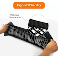 Miniatyrbillede 3 af 5: Bil Bagagerums Opbevaringsnet, 4 STK 40x25cm Organiserposer Lomme Bil Bagagerums Organiser, Bil Opbevaringsnetpose med Elastisk Magic S M
