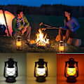 Pikkukuva 3 / 4: 2 kpl Vintage Puutarha Lyhty, ulko LED-lyhty Three-color light
