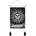 Pikkukuva 5 / 5: 2 kpl Kuu ja Aurinko Tarot-kortti seinävaatteita Aurinko Kuu Seinävaate Kukka Kallo Psykedeelinen Tähdet Hanka