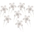 Miniatyrbilde 1 av 5: (hvit) 8 stk Bryllup Brud Hårnål Klipp, Rhinestone Hårklipp U-Formet Hårnåler H