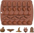 Halloween silikonform 5 mönster Halloween chokladform godisform pumpa b