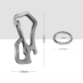 Miniatyrbilde 2 av 5: 2-pakks Titanium Nøkkelring, Multifunksjonell Karabinkrok Nøkkelring S