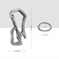 Miniatyrbillede 2 af 5: 2-pak Titanium Nøglering, Multifunktionel Karabinhage Nøglering S