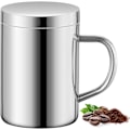 Miniatyrbild 1 av 5: Rostfria espressokoppar - Dubbelväggig isolerad mugg för kaffe