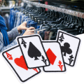 Pikkukuva 2 / 5: 5 kappaletta kangastarroja, pokeriässävaatteet silitysmerkki pelaaminen