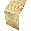 Miniatyrbilde 5 av 5: Lys gull bordløper 12 x 11 tommer paljett bordløper glitter duk til bryllup Ch