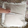 Pikkukuva 3 / 5: (Valkoinen * 1 kpl) Sohvatyynynpäällinen, erittäin pehmeä plushipehmuste, Mongolian erittäin pehmeä plushipehmuste vuorattu